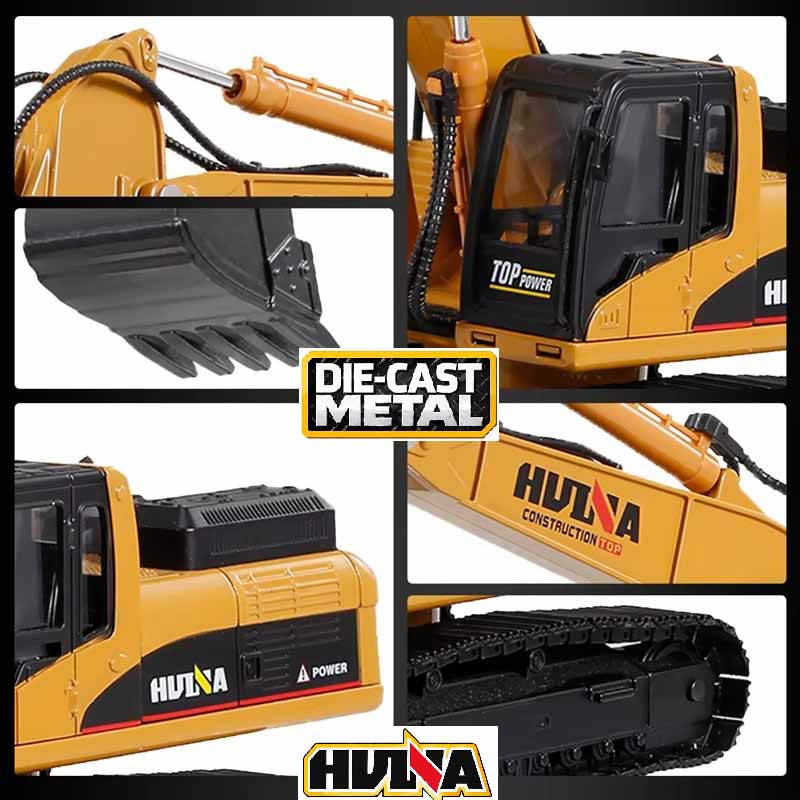 ماکت بیل مکانیکی فلزی راهسازی هوینا مدل Huina Metal Excavator 1910